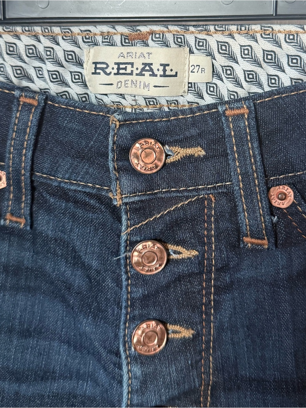 Ariat High Rise Button Fly Jeans - Picture 2 of 4